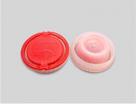 Red Plastic Pull Up Cap With PORAI Text For Metal Can