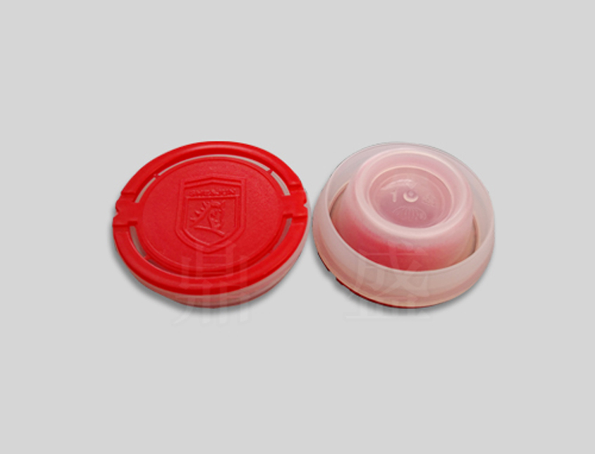 Red Plastic Pull Up Cap With Shenju Text For Metal Can